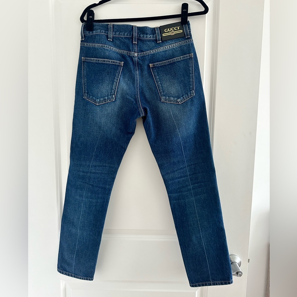 Gucci Slim Men's Jeans in Faded Blue Denim